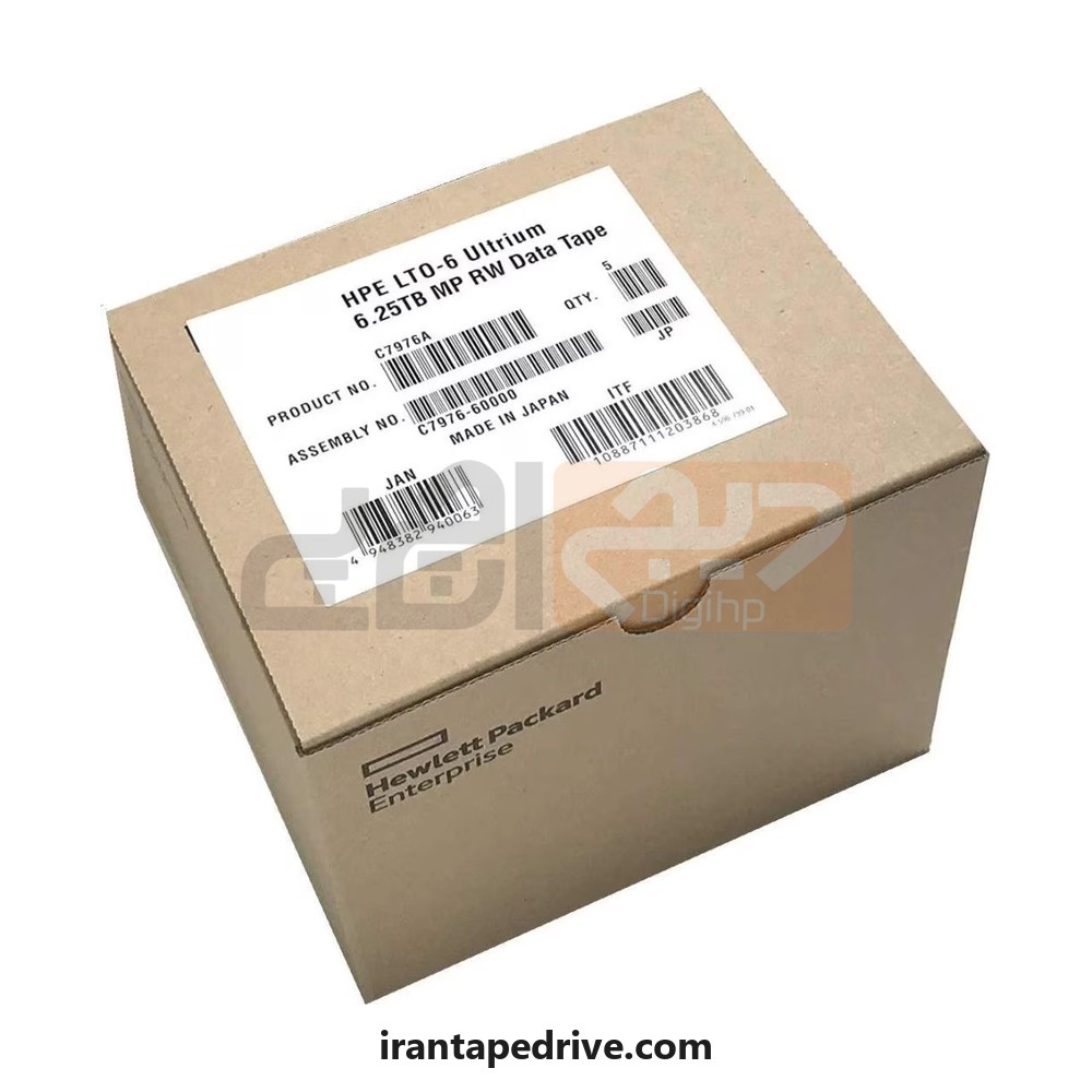 C7976A دیتا کارتریج LTO-6 (HPE 2.5TB/6.25TB C7976A)